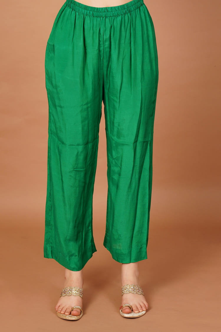 Fern Mist Green Mashru Pant