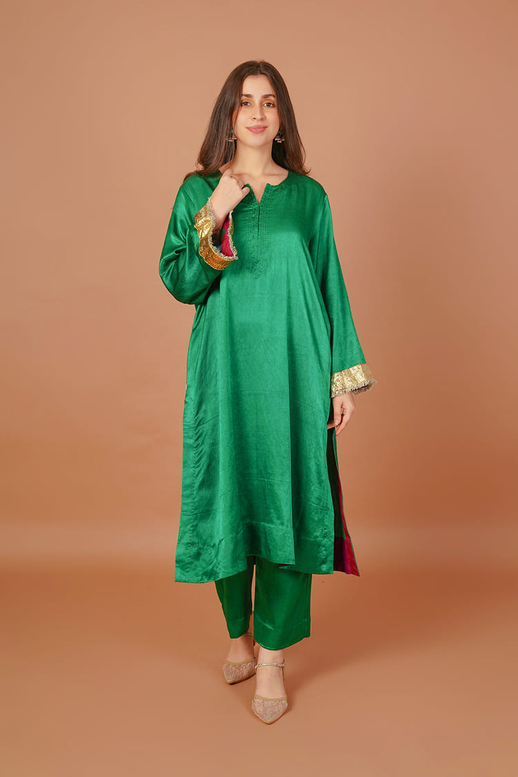 Fern Mist Green Mashru Pant