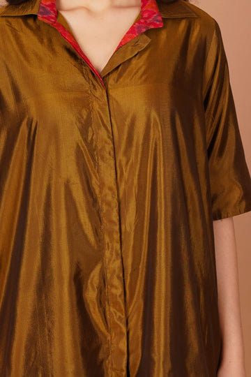 Golden Haze Silk Kurta