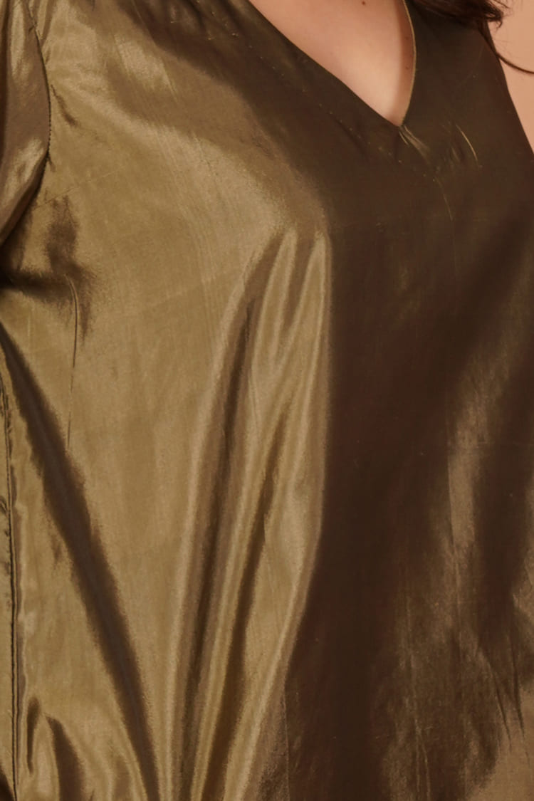 Olive Grove Silk Coord Set
