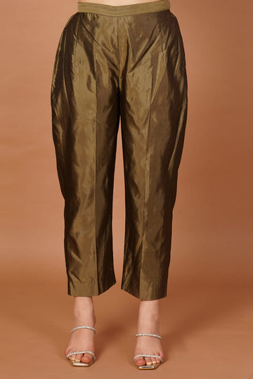Olive Grove Silk Pant