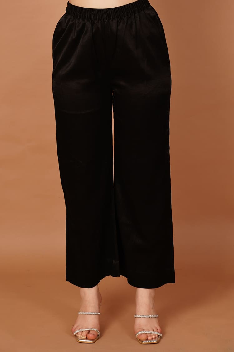 Eclipse Noir Black Mashru Coord Set