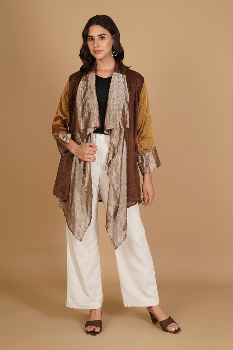 Inara Beige & Brown Tissue Overlay