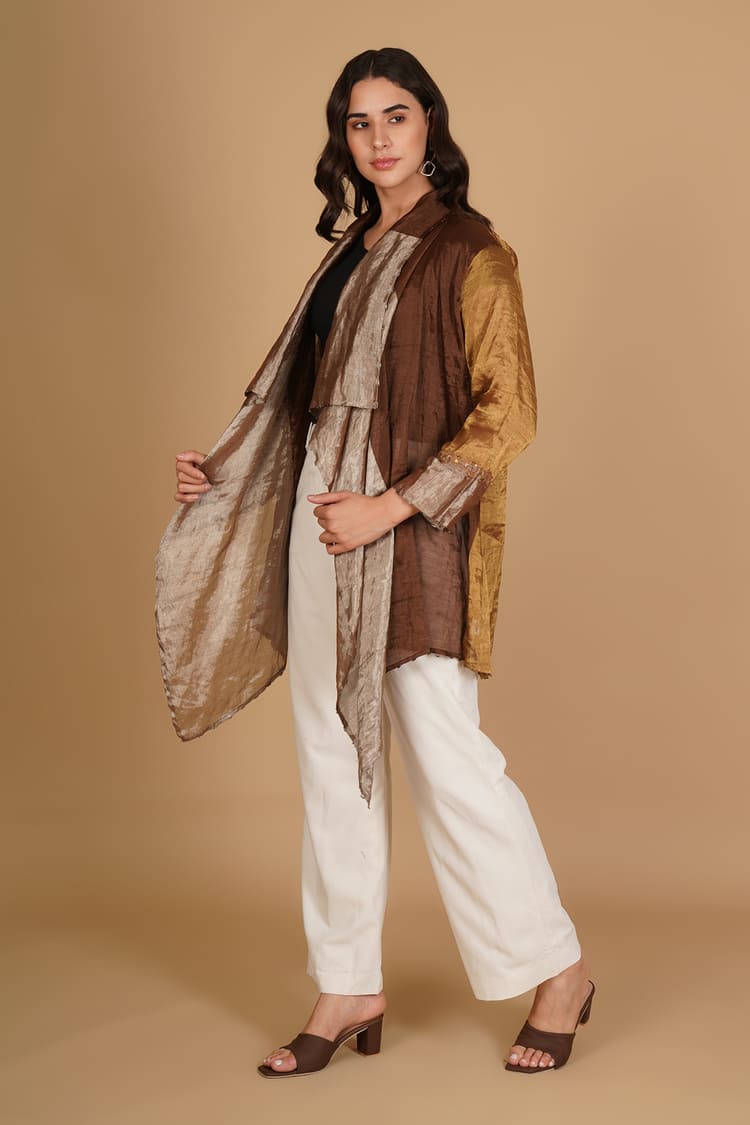 Inara Beige & Brown Tissue Overlay