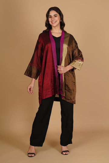 Saira Gold & Red Tissue Overlay