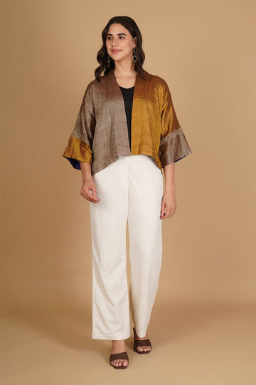 Naira Gold & Grey Tissue Crop