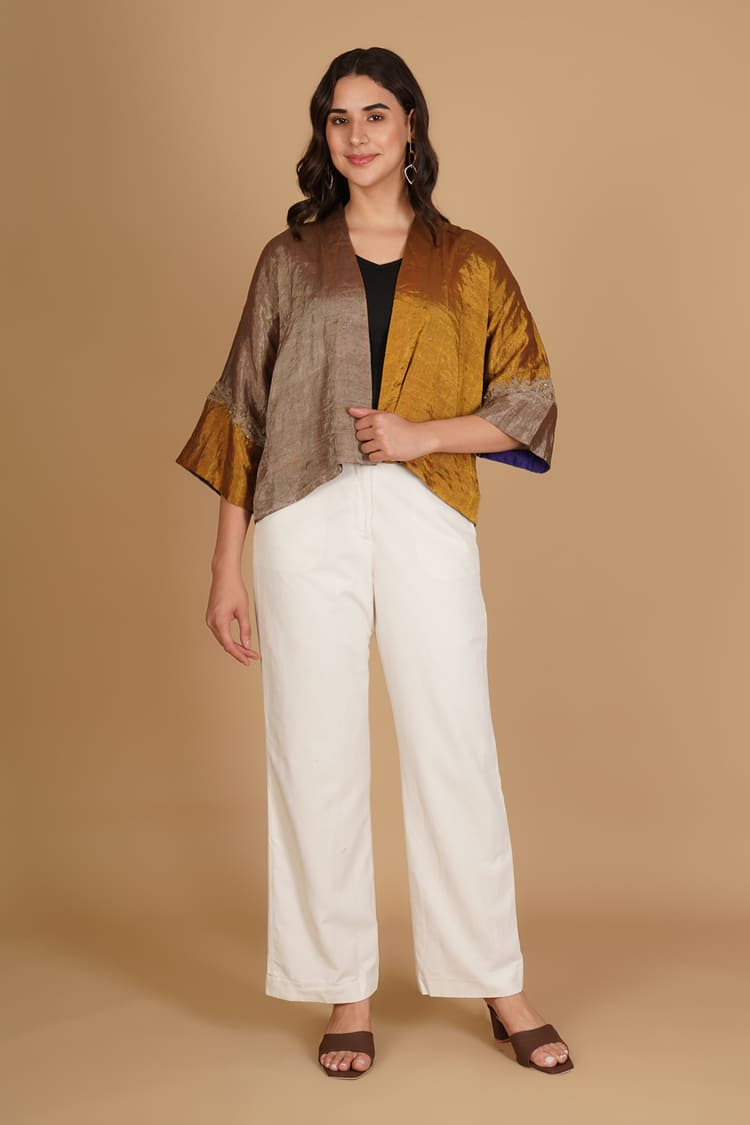 Naira Gold & Grey Tissue Crop