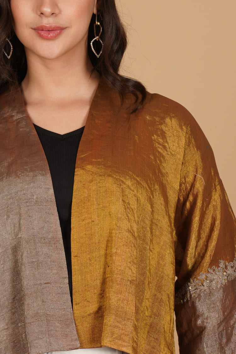 Naira Gold & Grey Tissue Crop