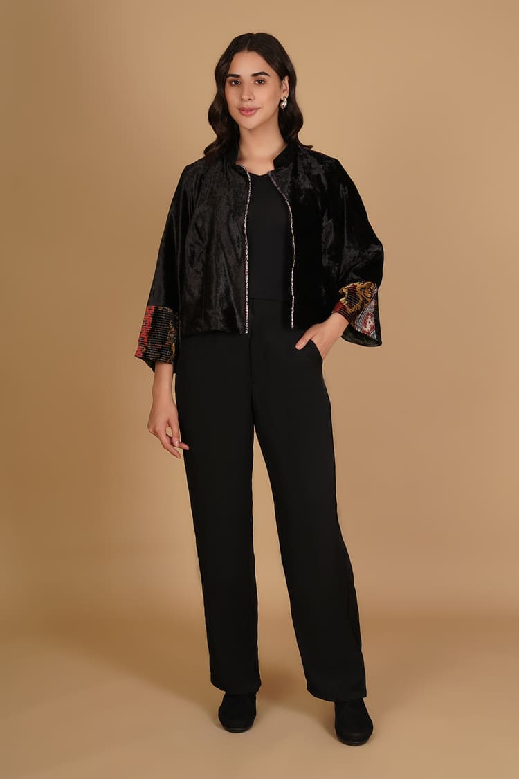 Ayla Black Velvet Short Jacket