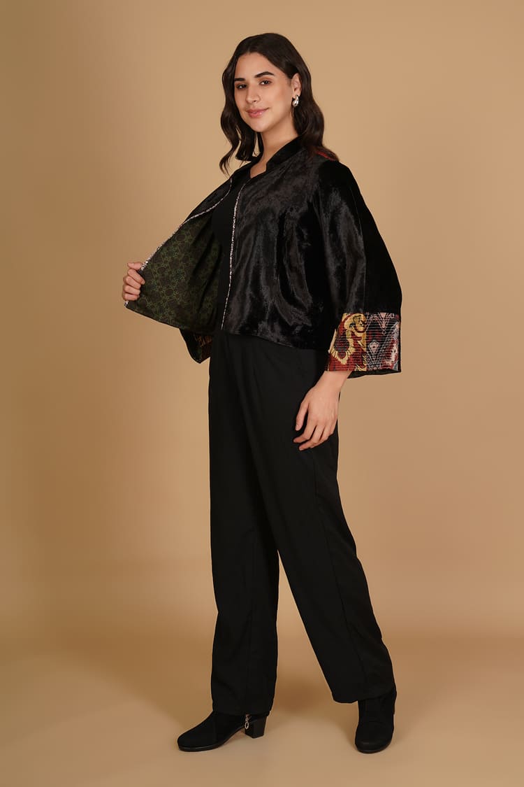 Ayla Black Velvet Short Jacket