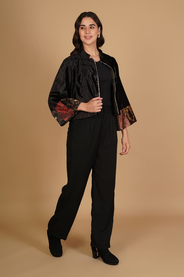 Ayla Black Velvet Short Jacket