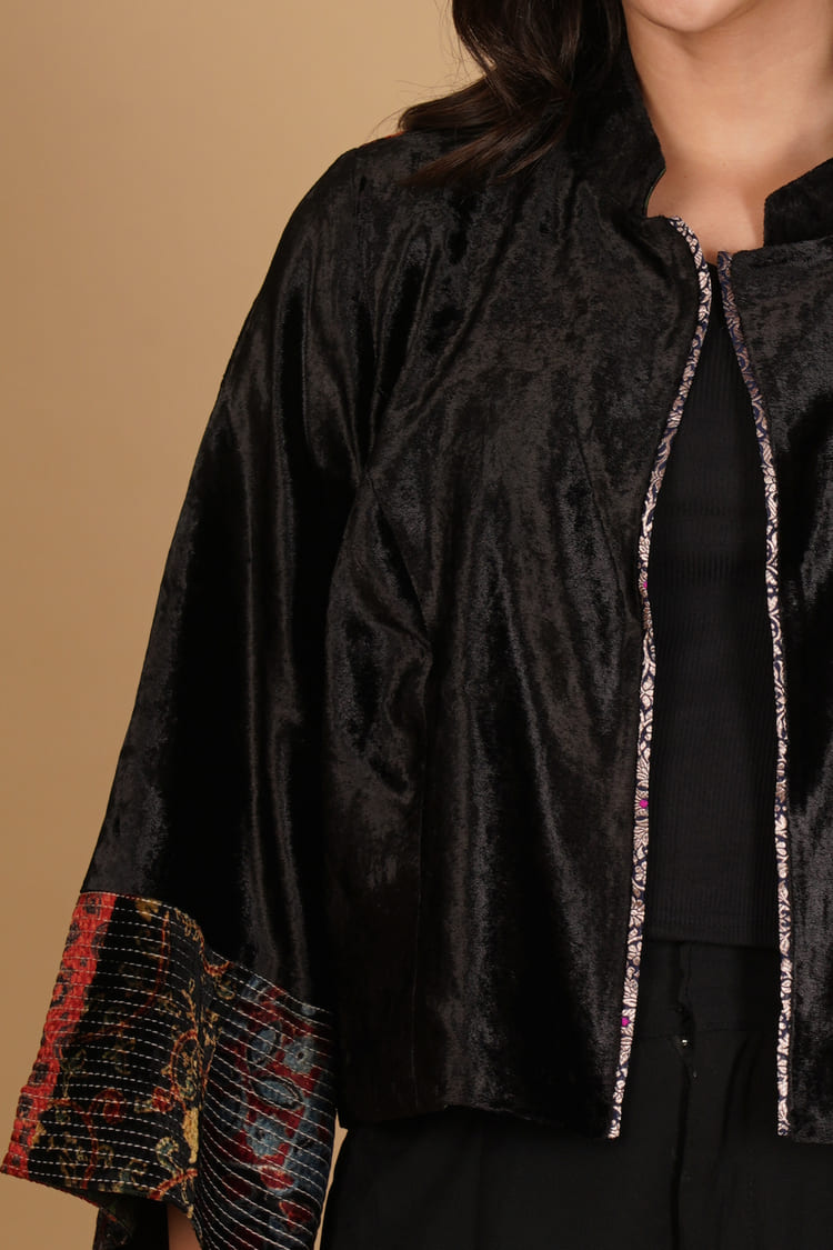 Ayla Black Velvet Short Jacket