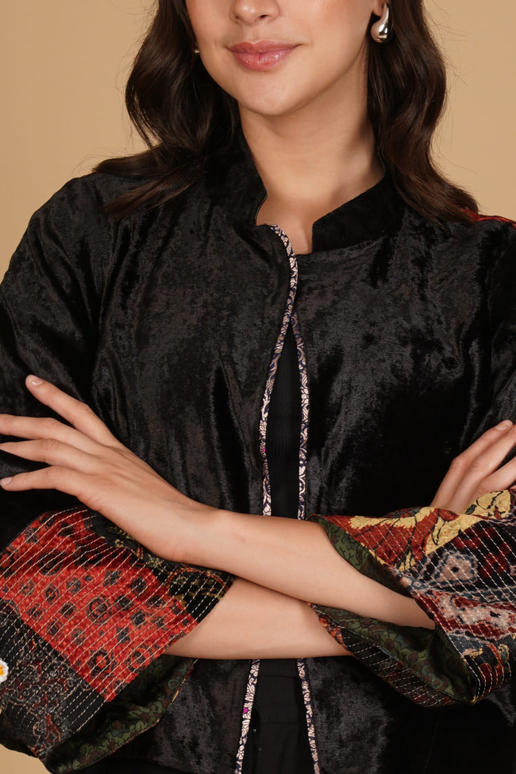 Ayla Black Velvet Short Jacket