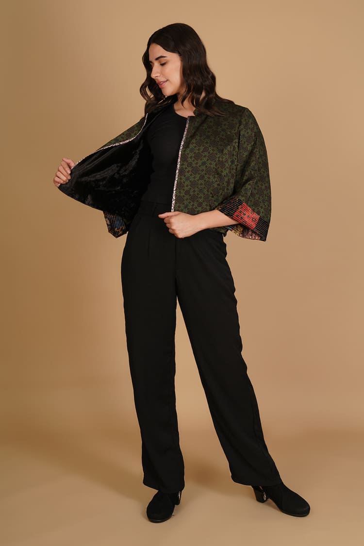 Ayla Black Velvet Short Jacket