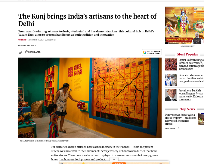 Legacy of craft: The Kunj brings India’s artisans to the heart of Delhi