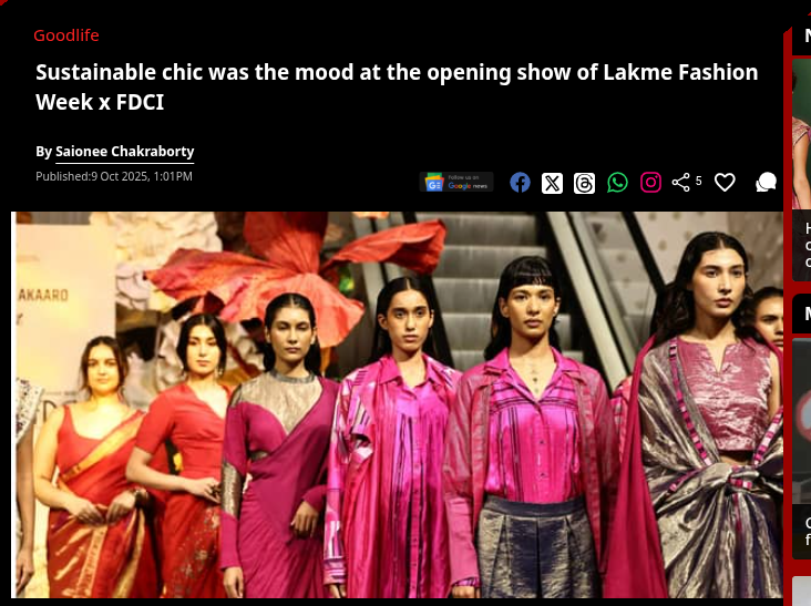 Sustainable Chic was the Mood at the Opening Show of Lakmē Fashion Week