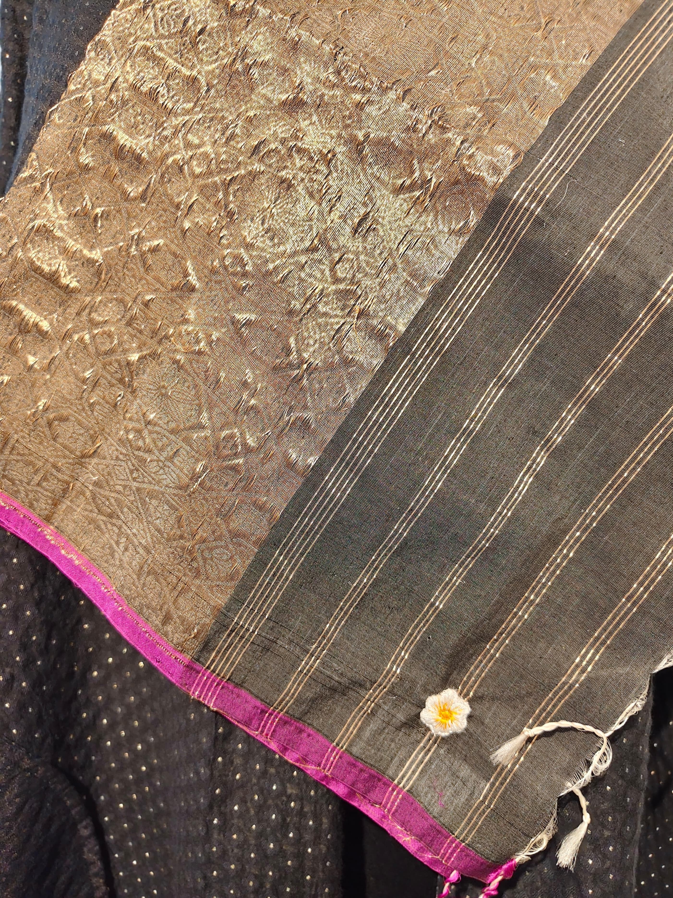 Black & Gold Banrasi Dupatta