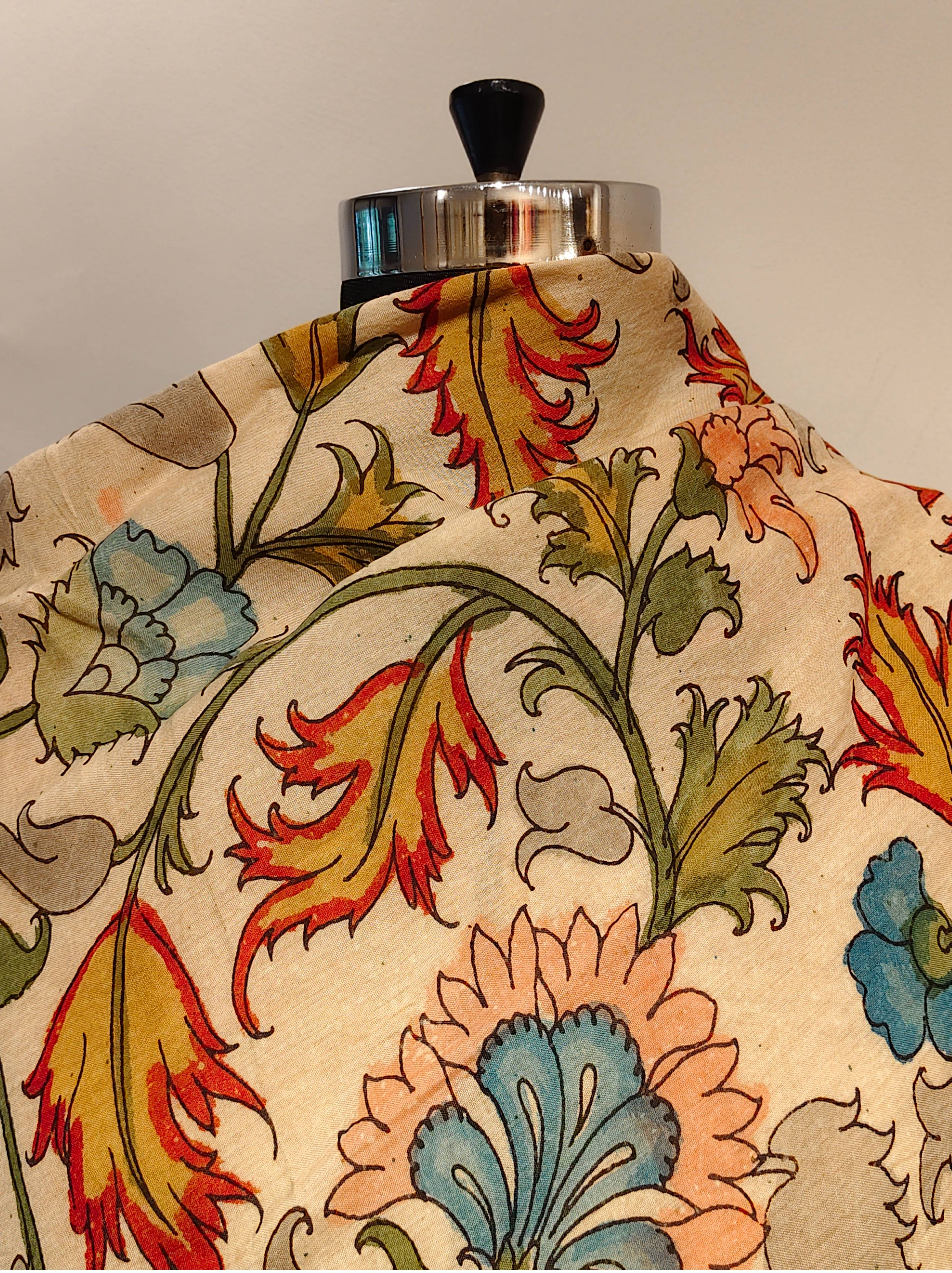 Chanderi Kalamkari Dupatta