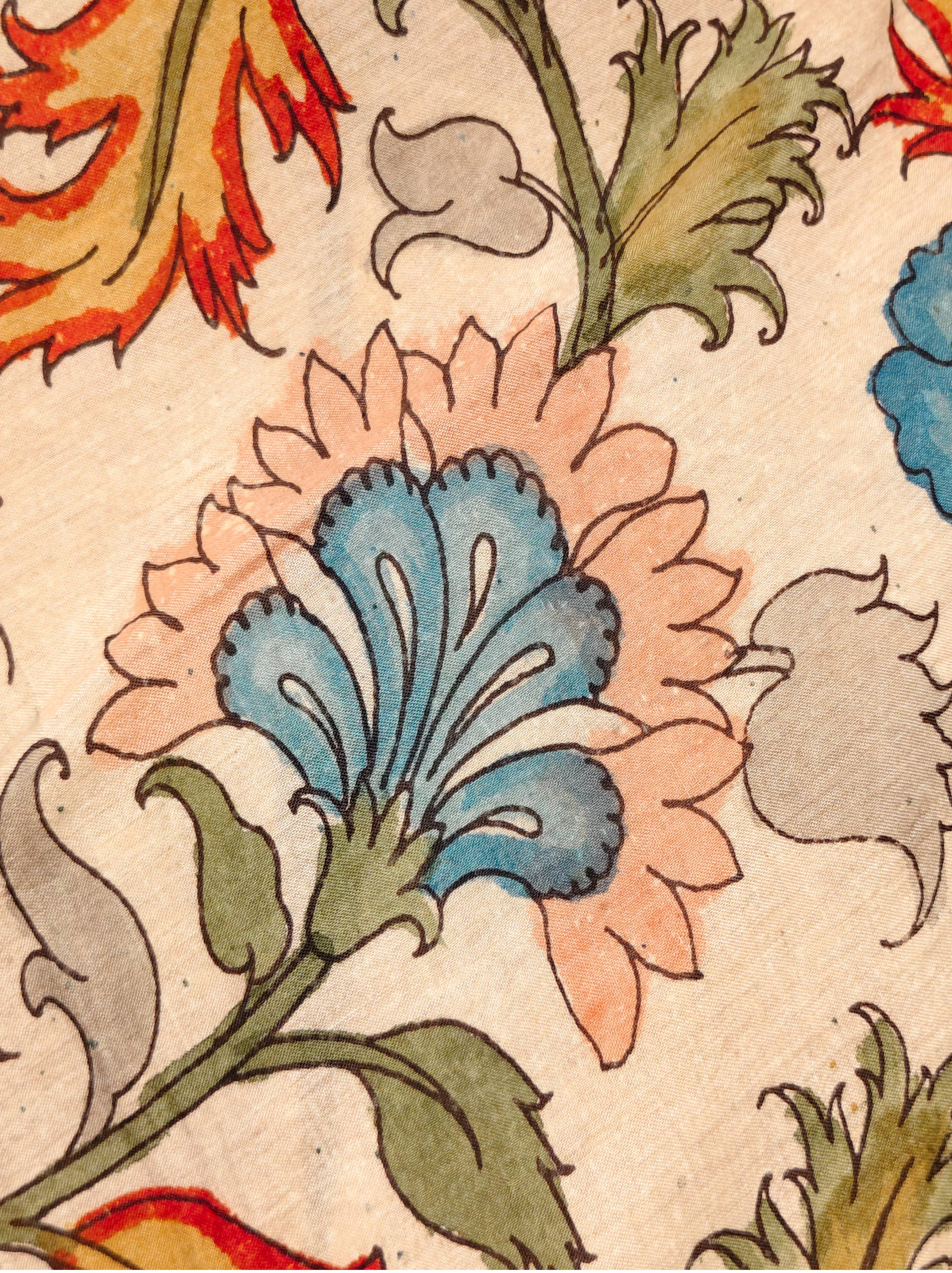 Chanderi Kalamkari Dupatta