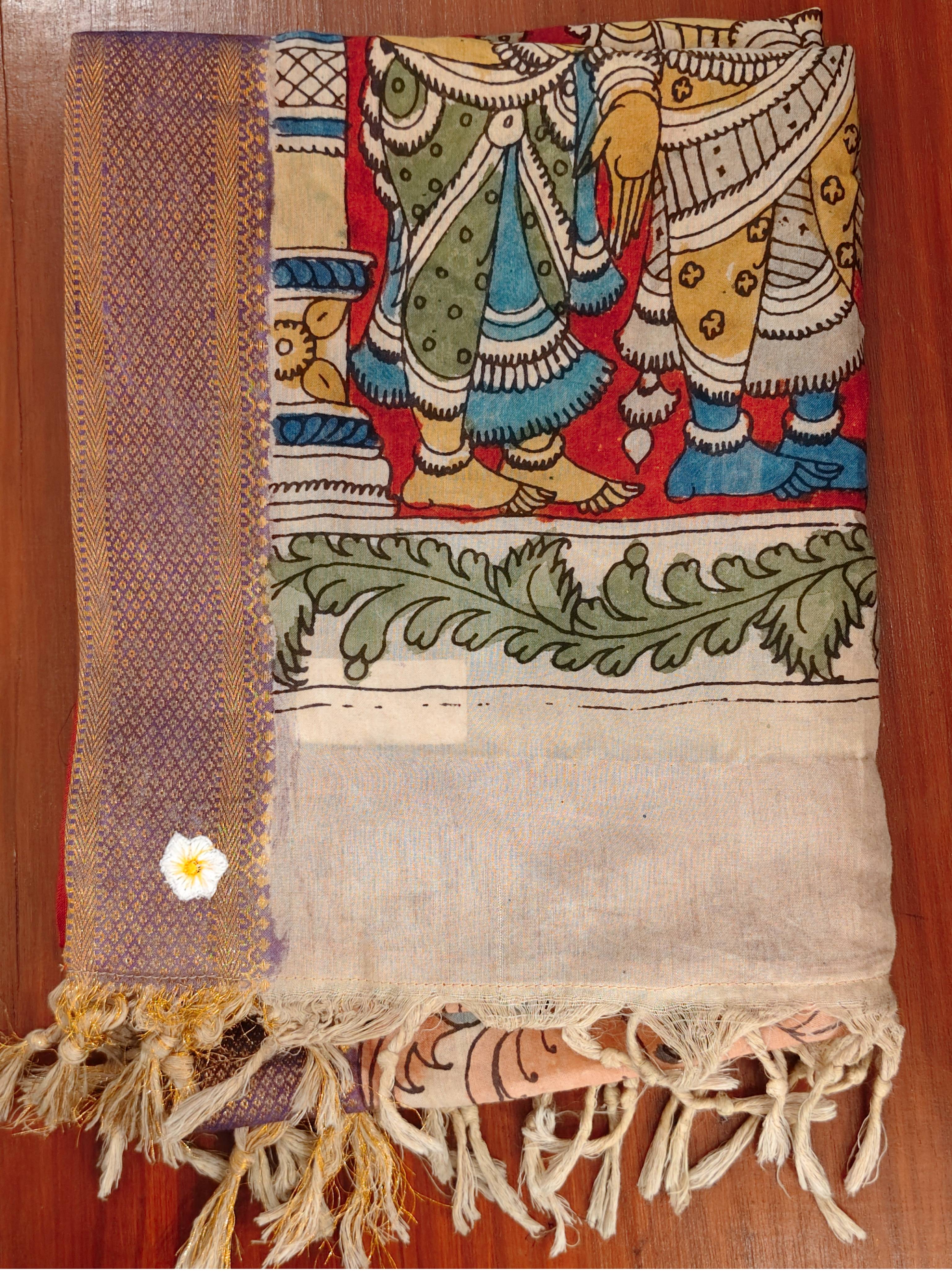 Chanderi Kalamkari Dupatta