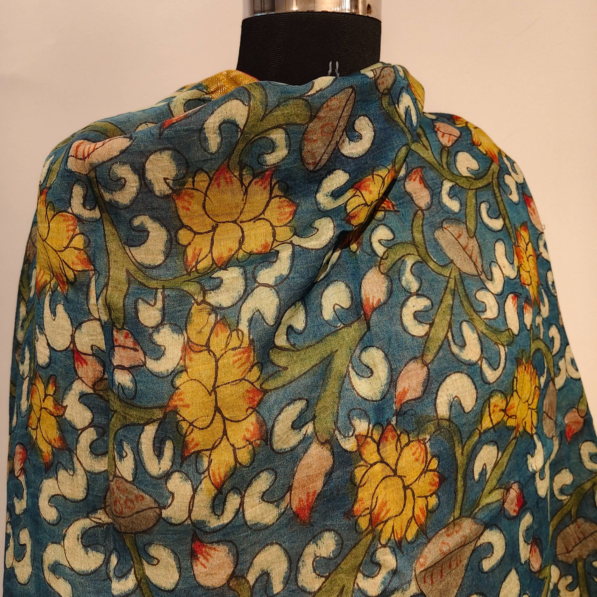 Chanderi Kalamkari Dupatta