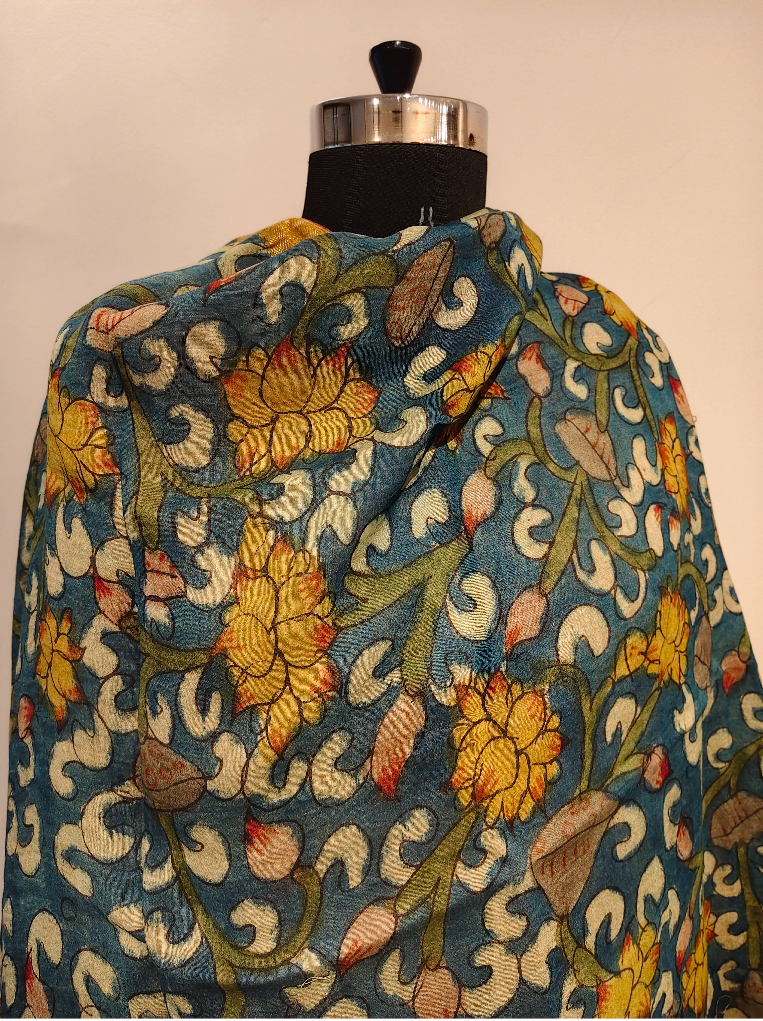 Chanderi Kalamkari Dupatta
