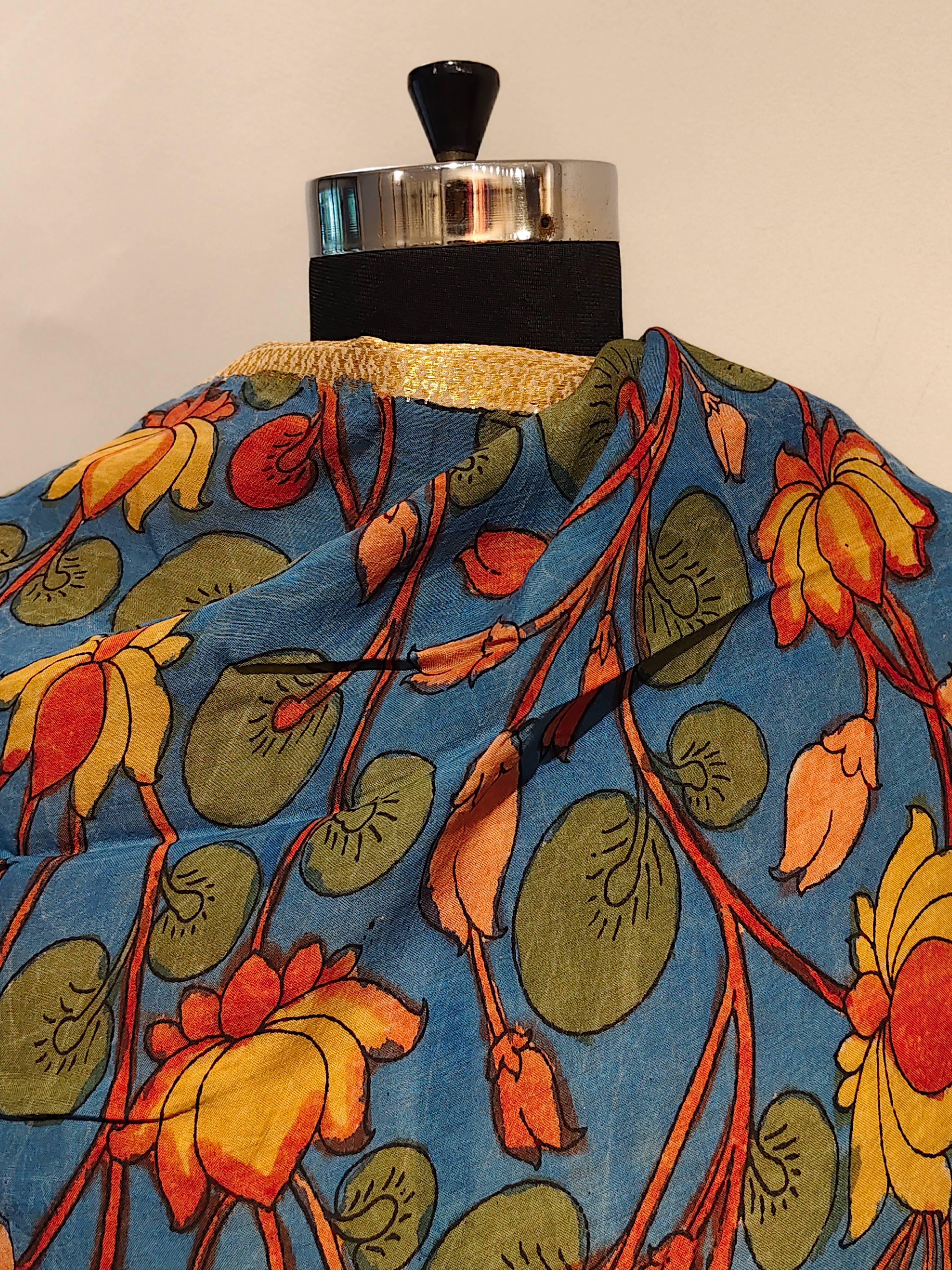 Chanderi Kalamkari Dupatta