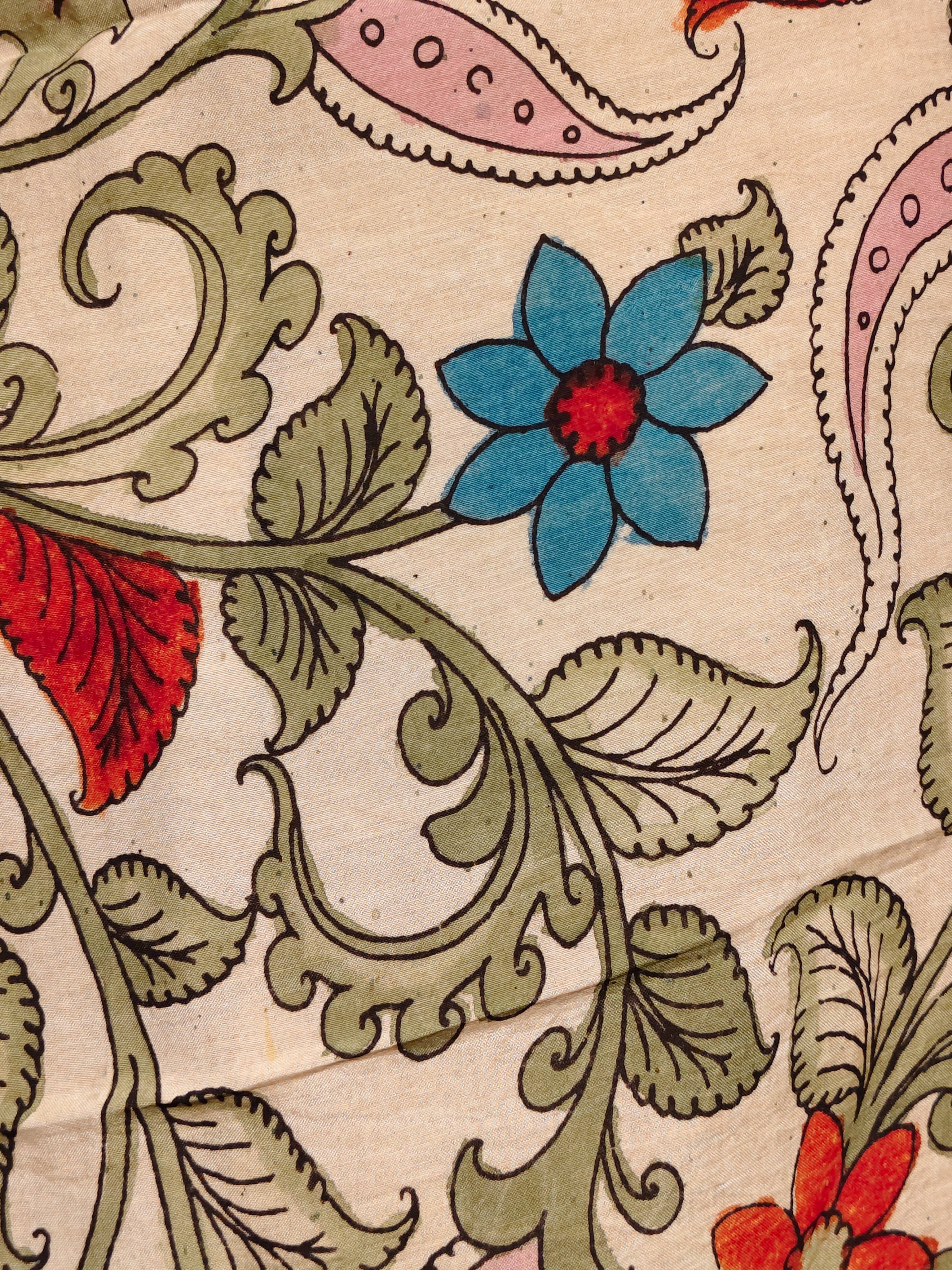 Chanderi Kalamkari Dupatta