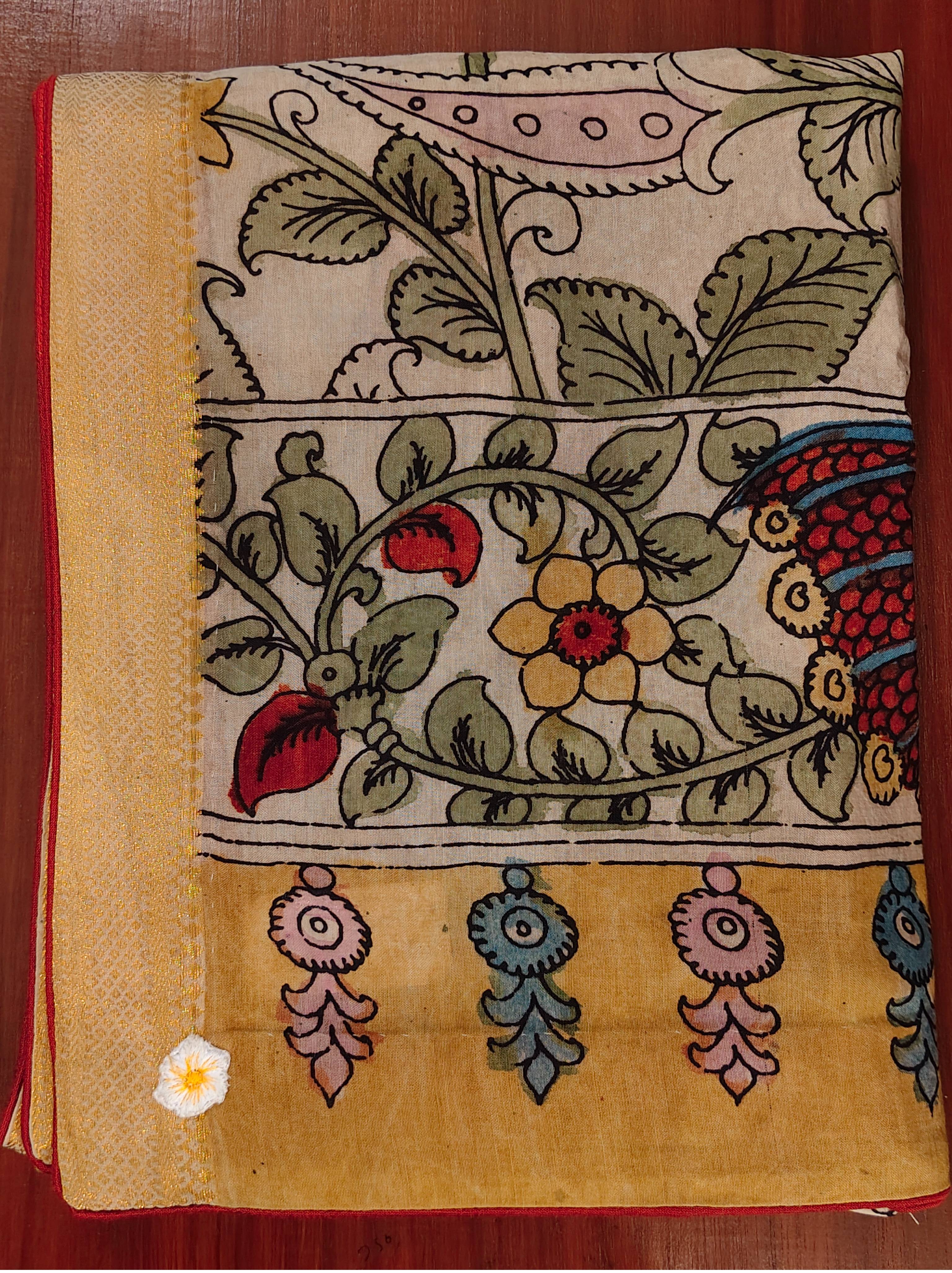 Chanderi Kalamkari Dupatta