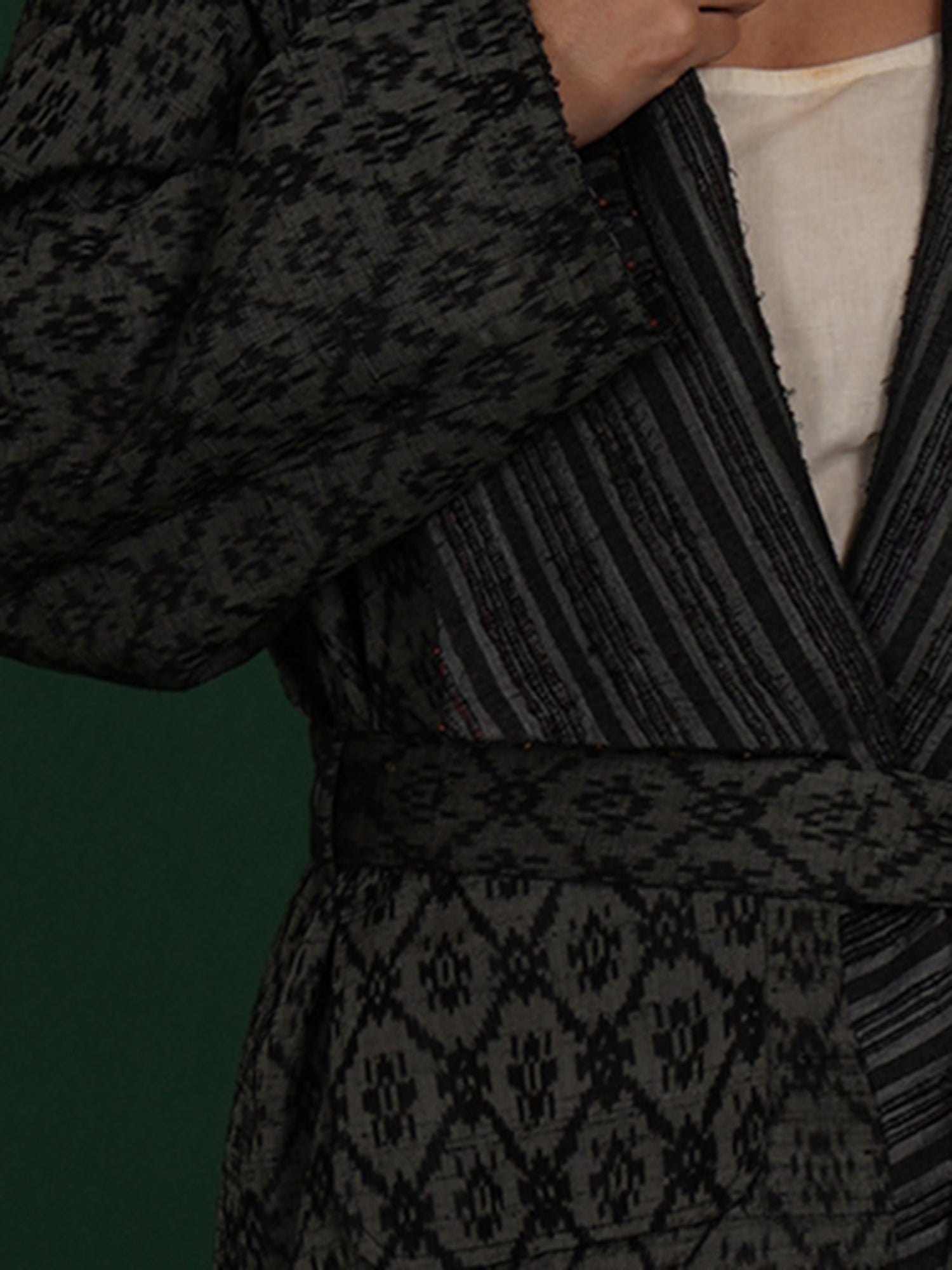 Tussar Ikat Cotton Short Jacket