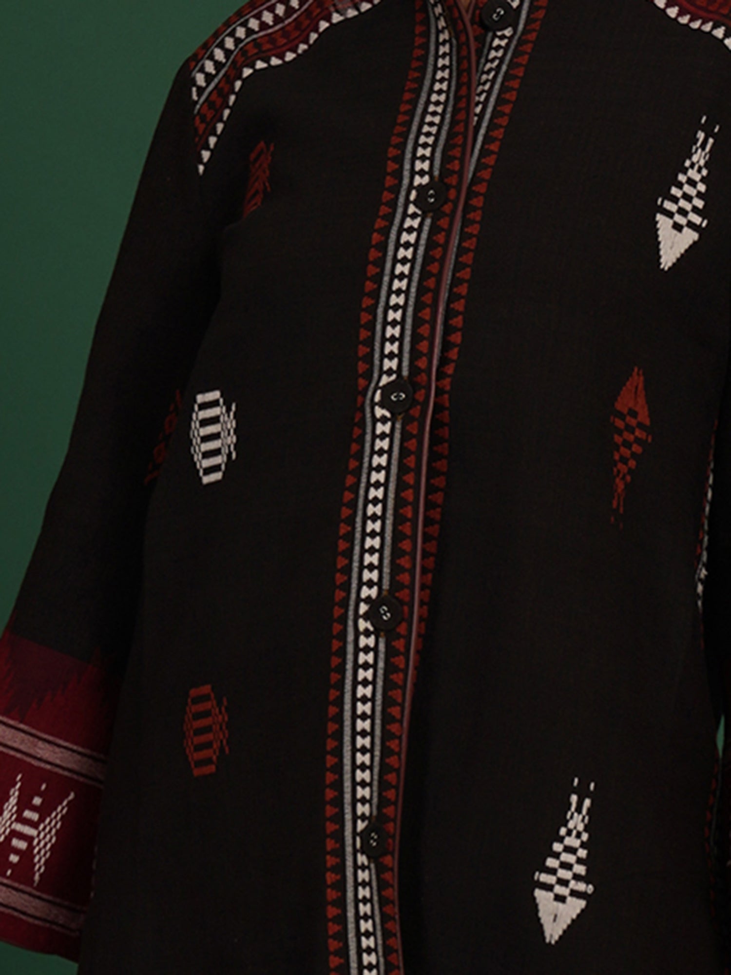 Kotpad Ikat Cotton Long Jacket