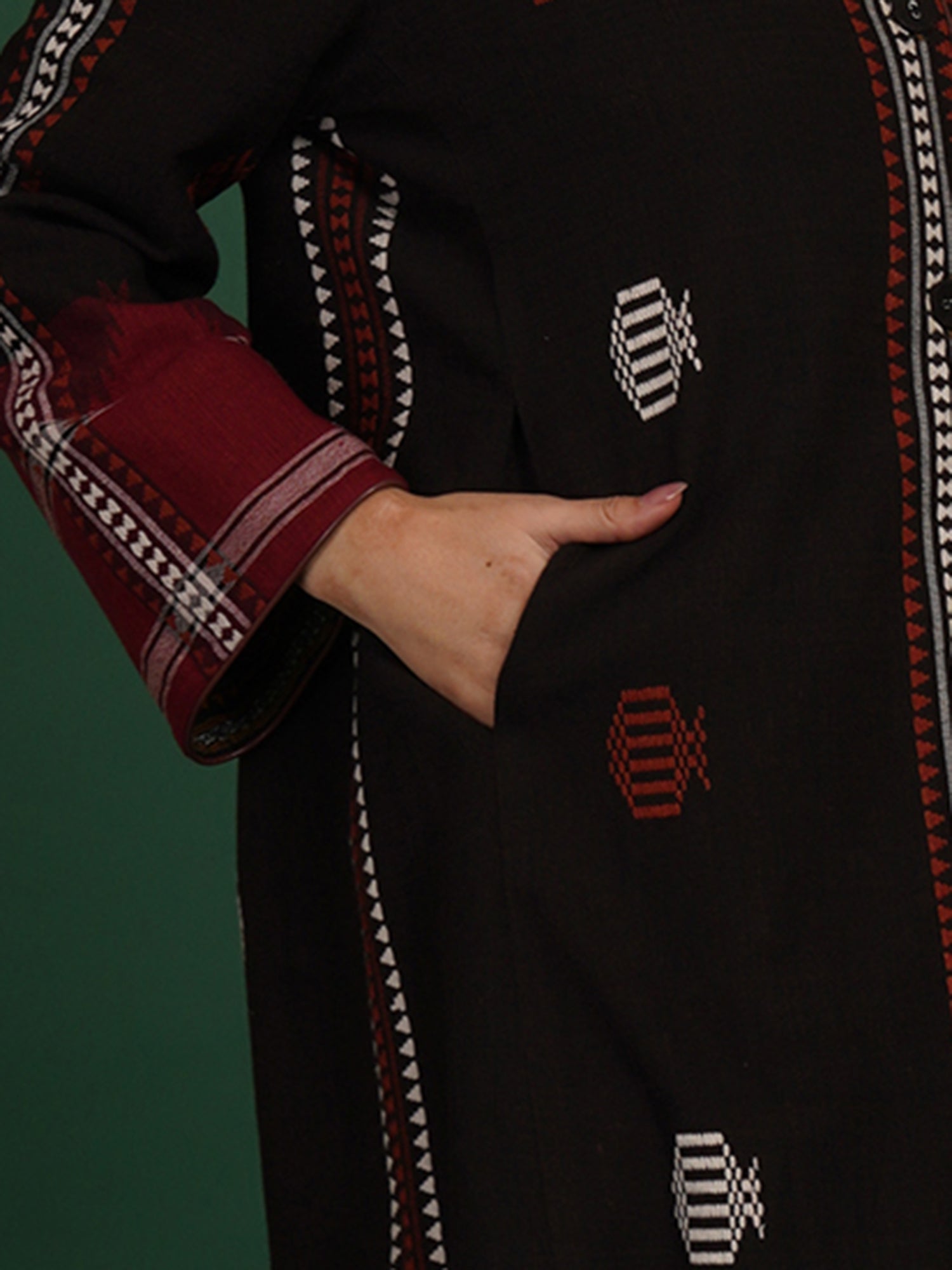 Kotpad Ikat Cotton Long Jacket