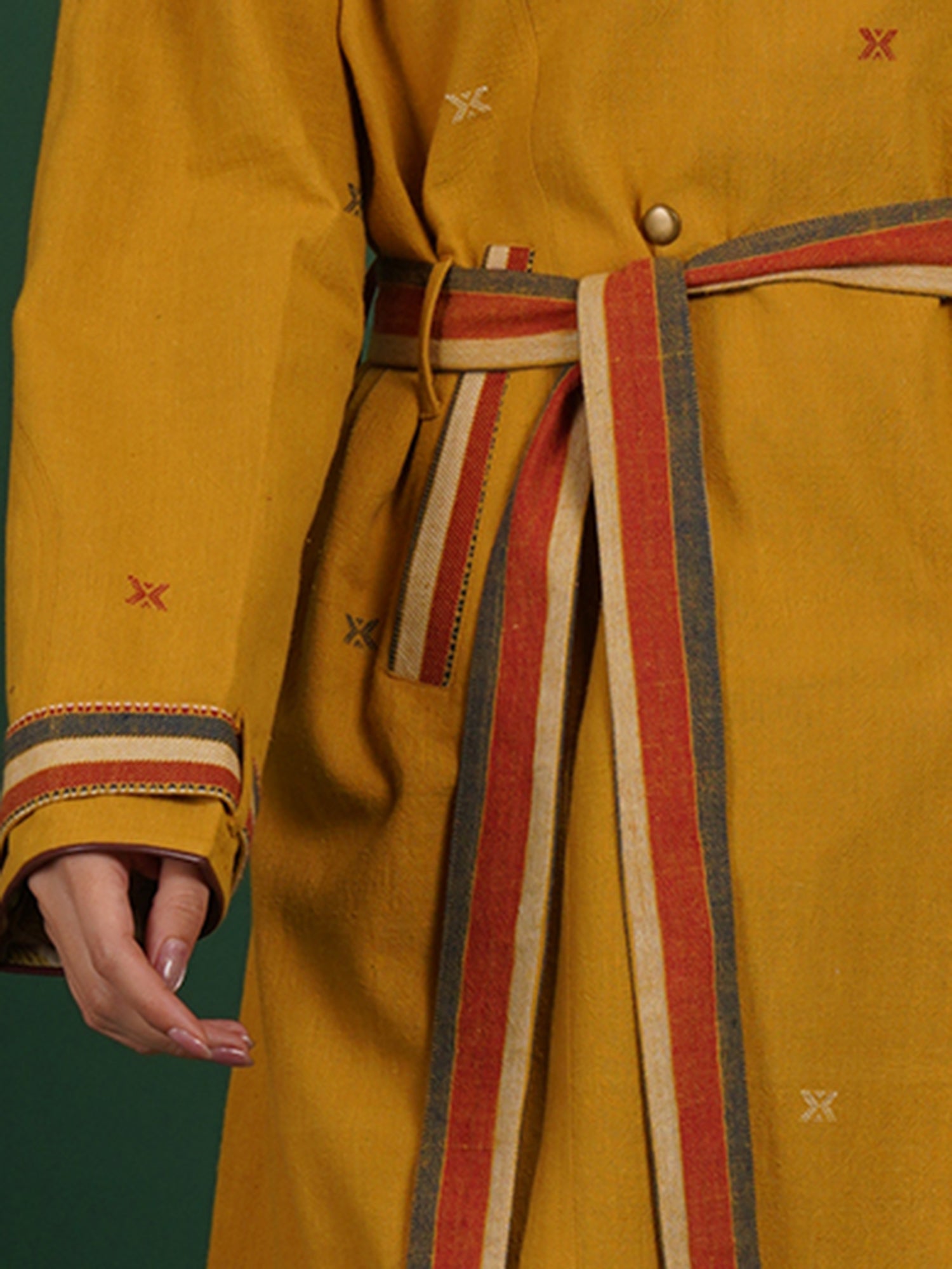 Yellow Bhujodi Trench Jacket