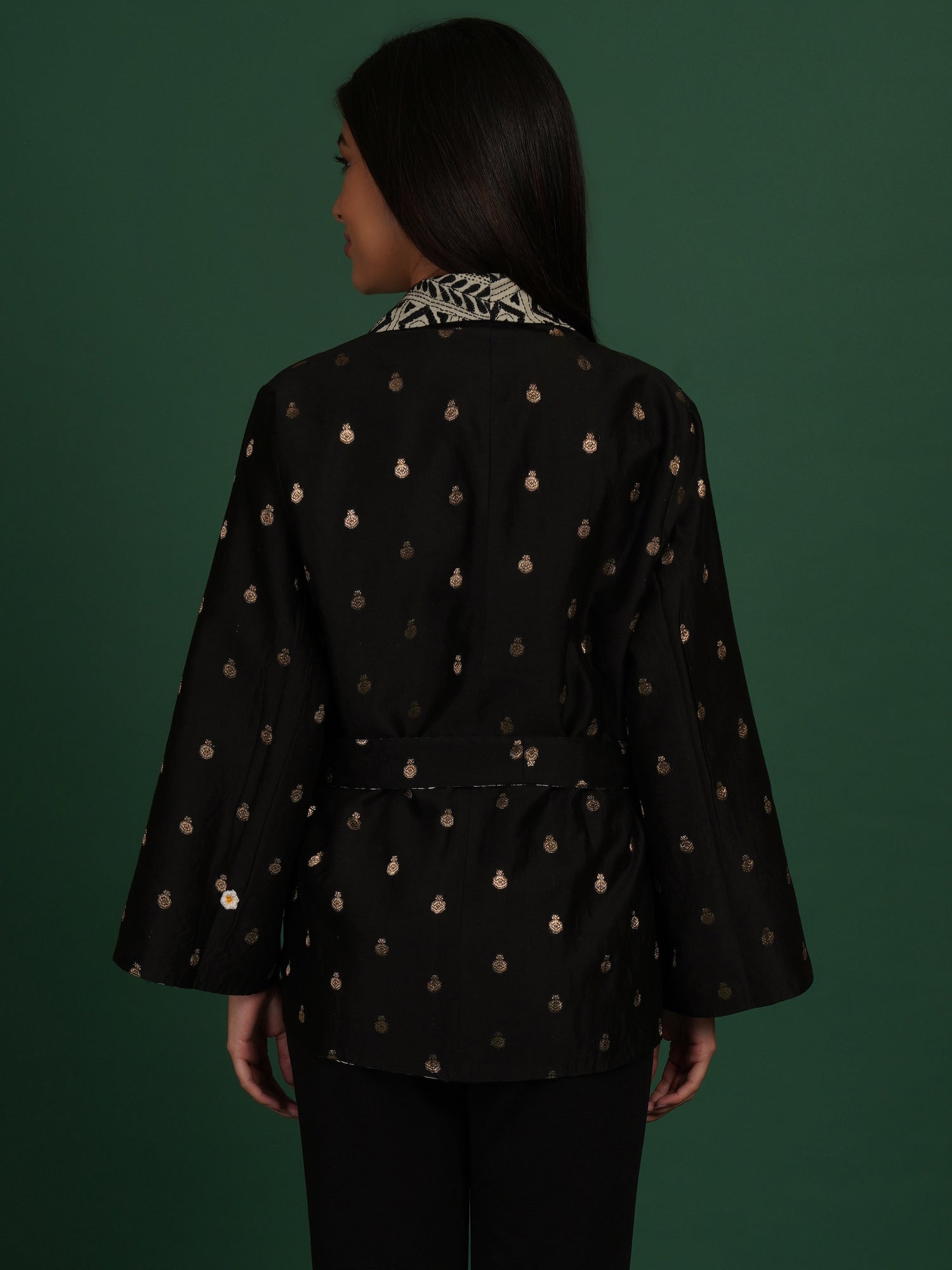 Kantha Chanderi Short Jacket