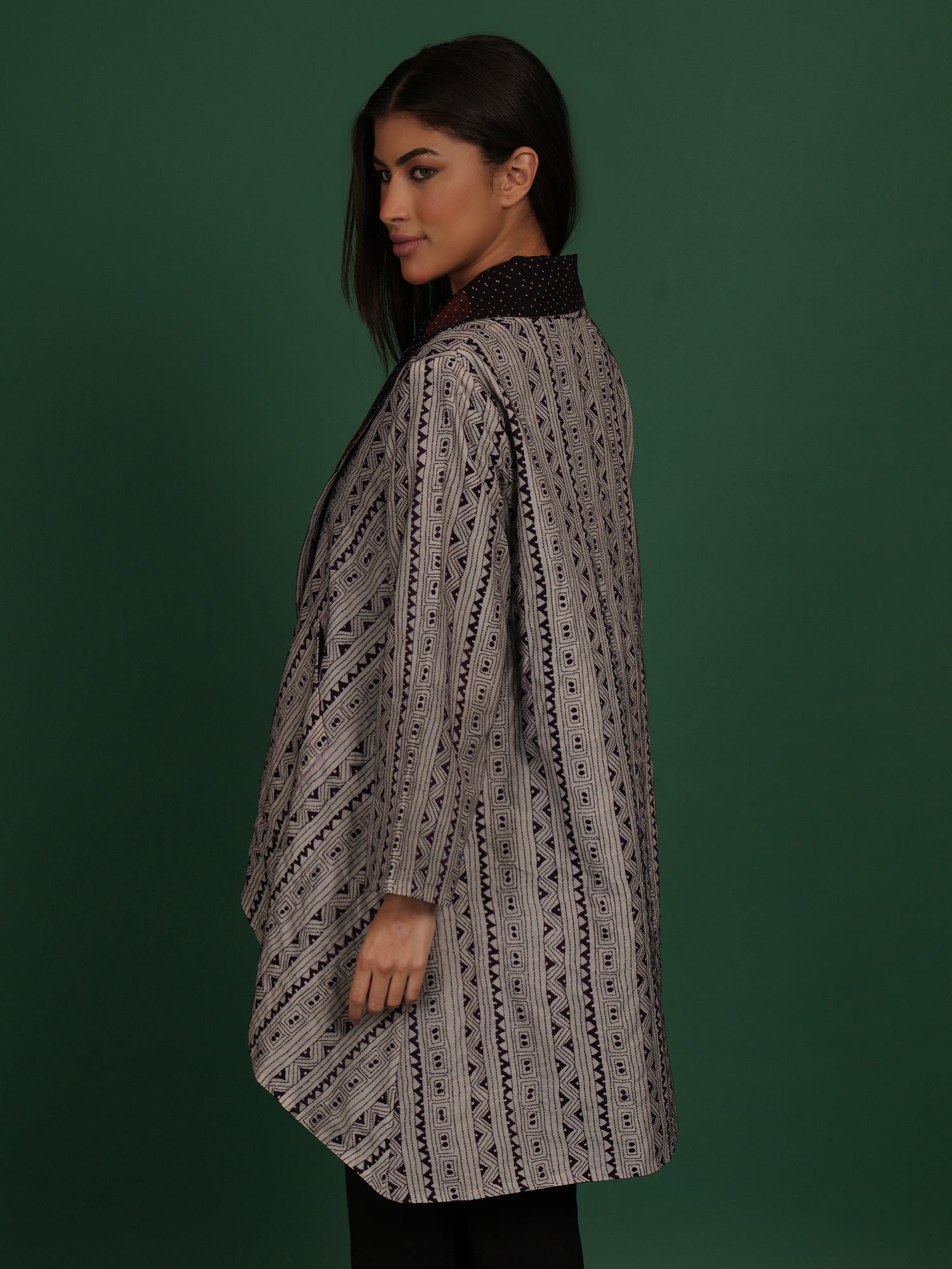 Purple Kantha Ajrak Overlay