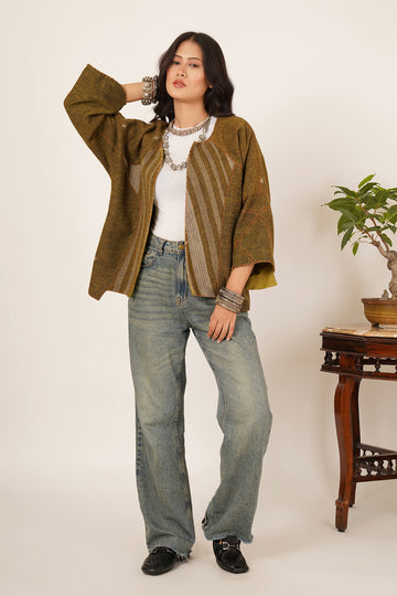 Mustard Bhujodi Short Jacket