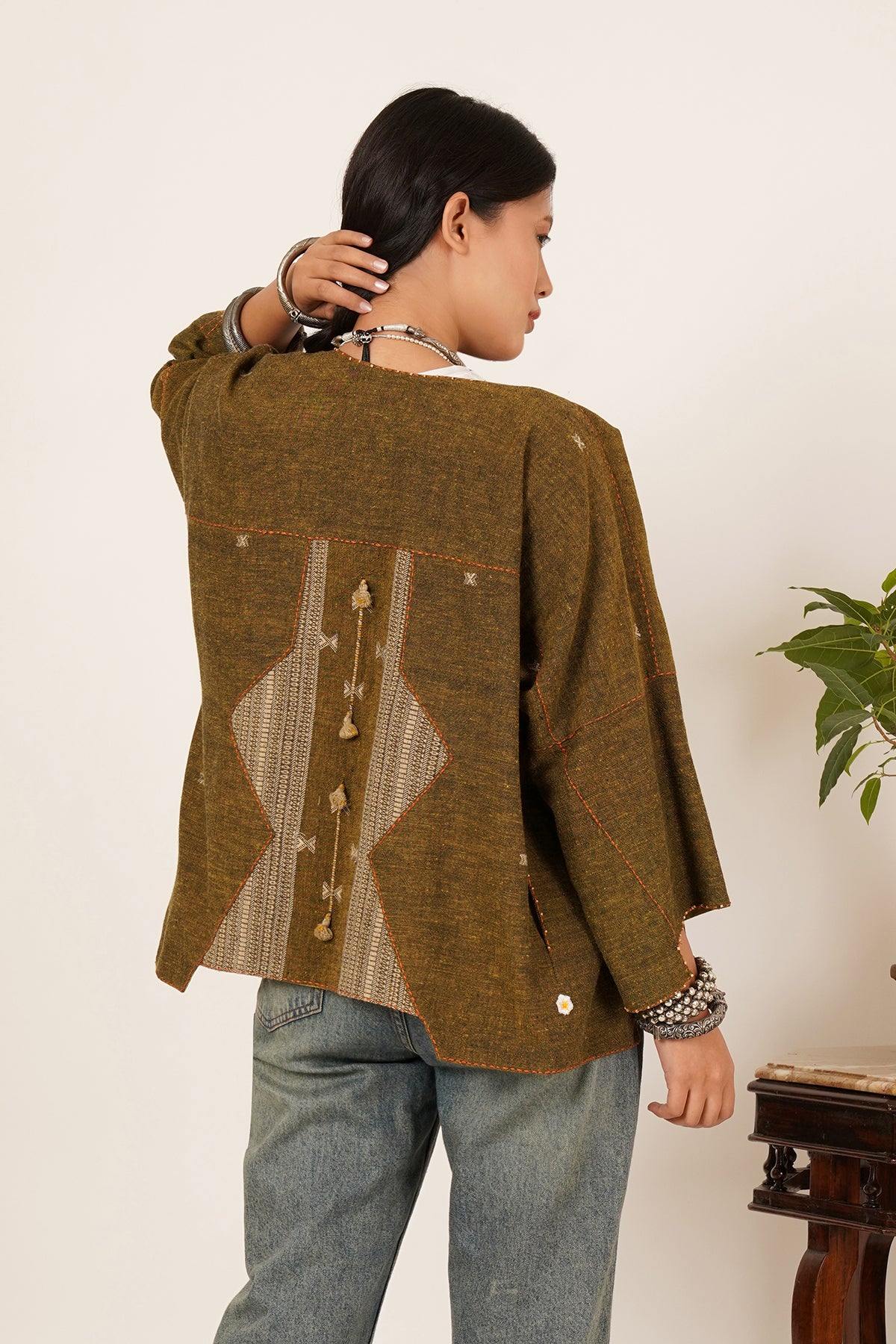 Mustard Bhujodi Short Jacket