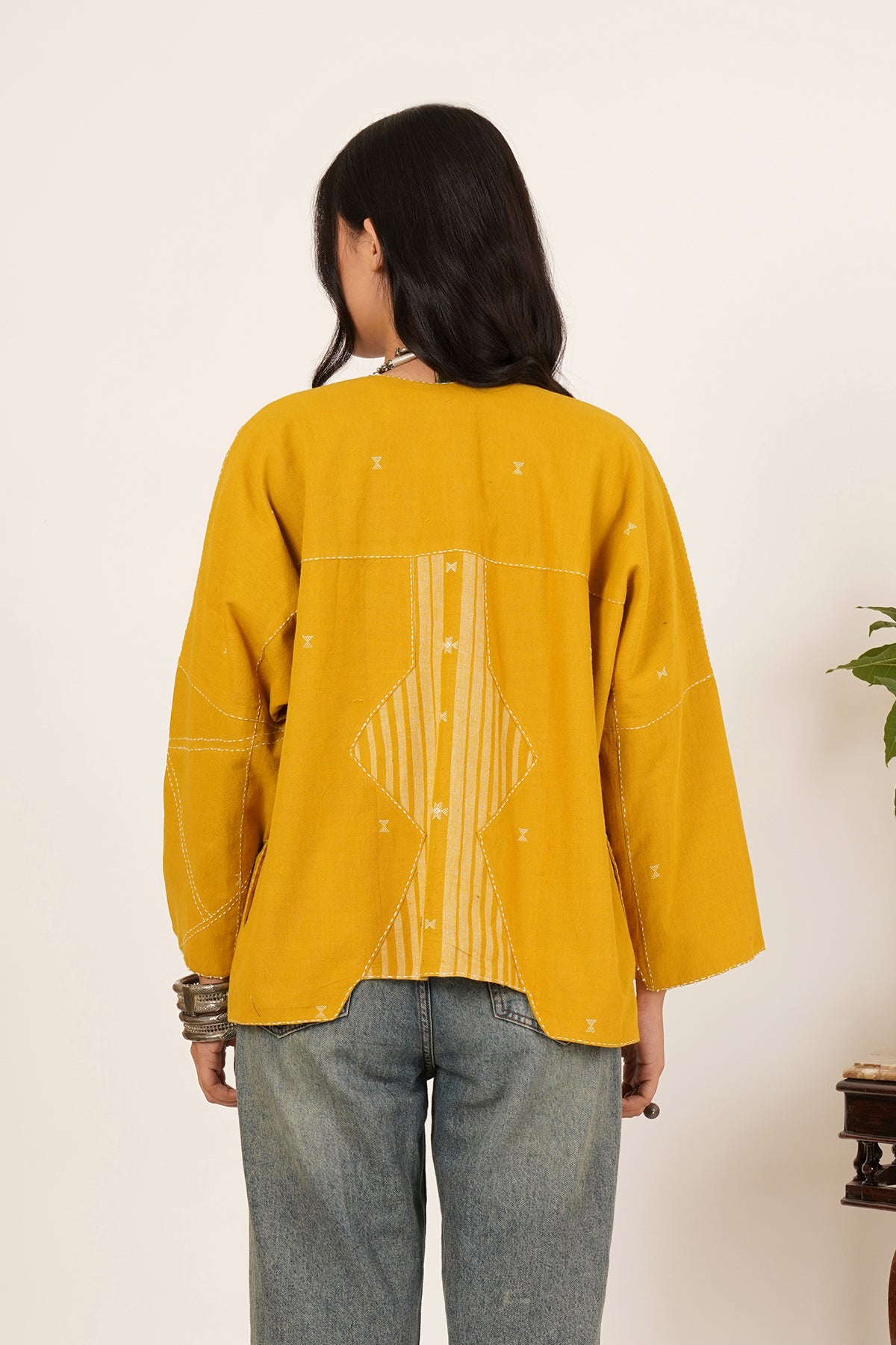 Mustard Bhujodi Short Jacket