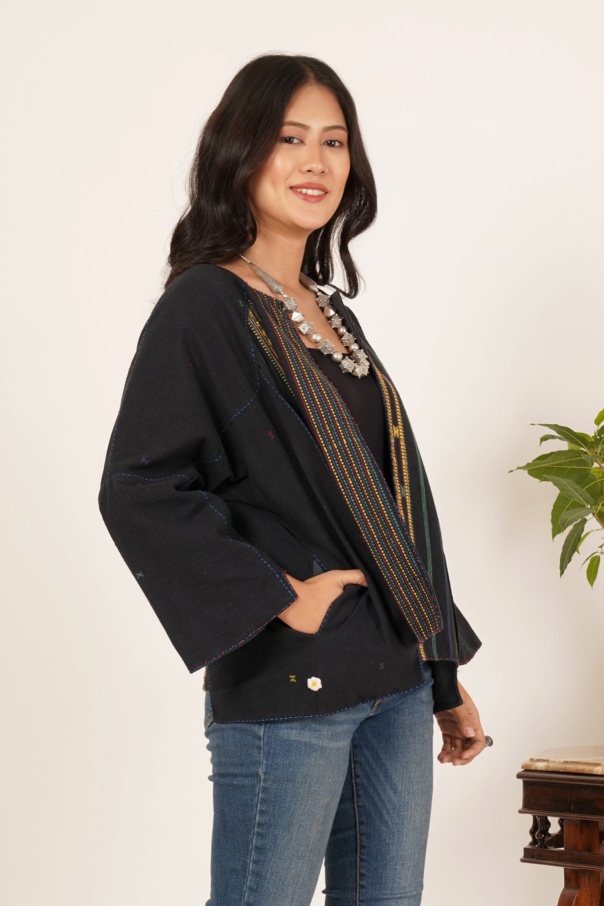 Black Bhujodi Short Jacket