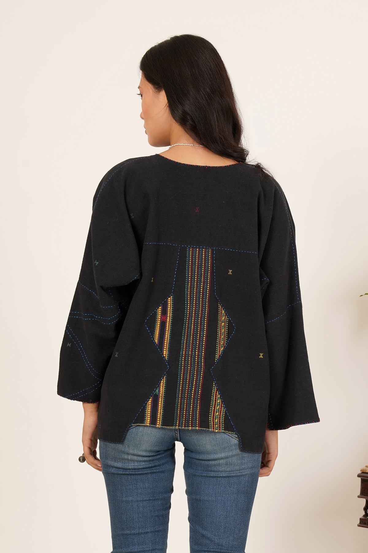 Black Bhujodi Short Jacket
