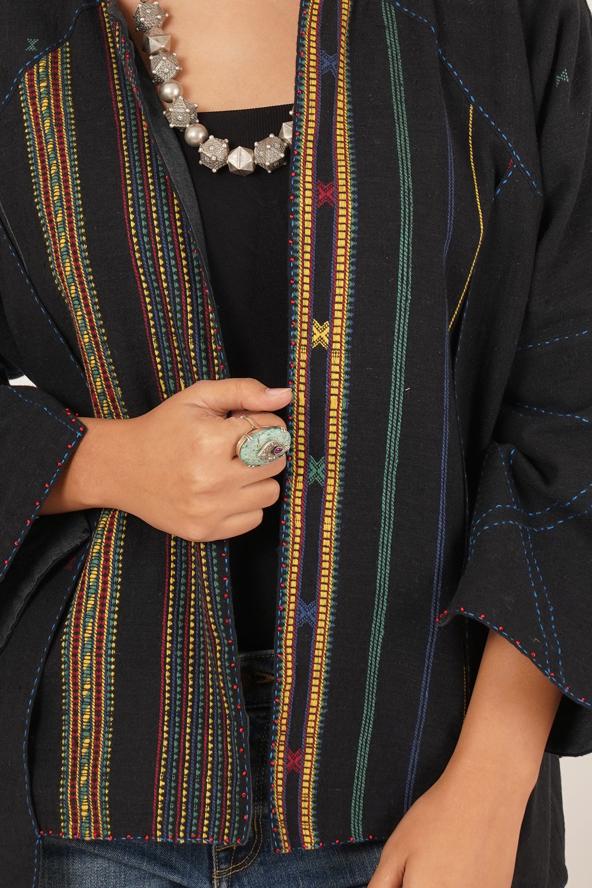 Black Bhujodi Short Jacket