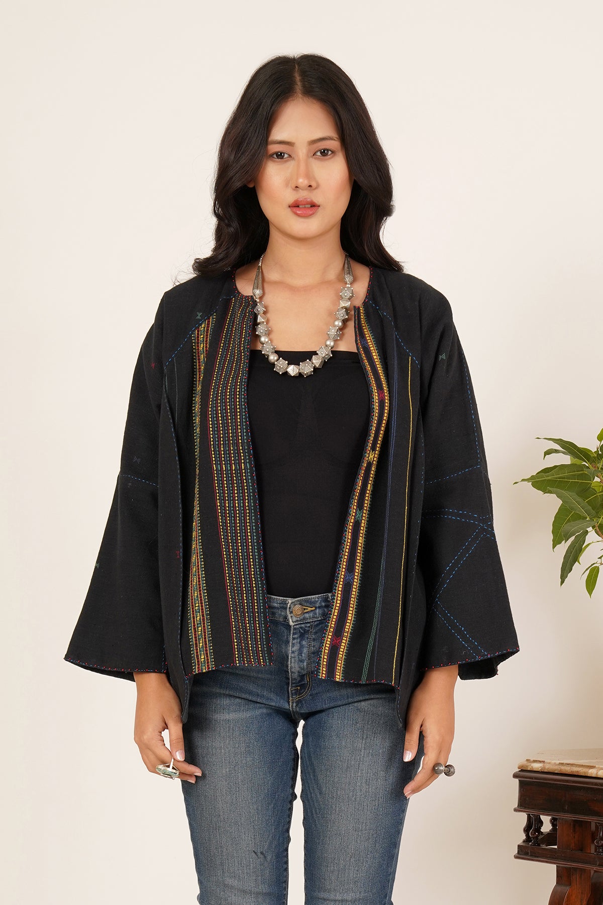 Black Bhujodi Short Jacket