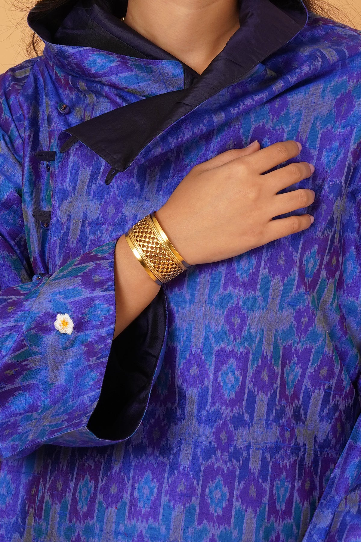 Rawsilk Ikat & Silk Reversible Cape