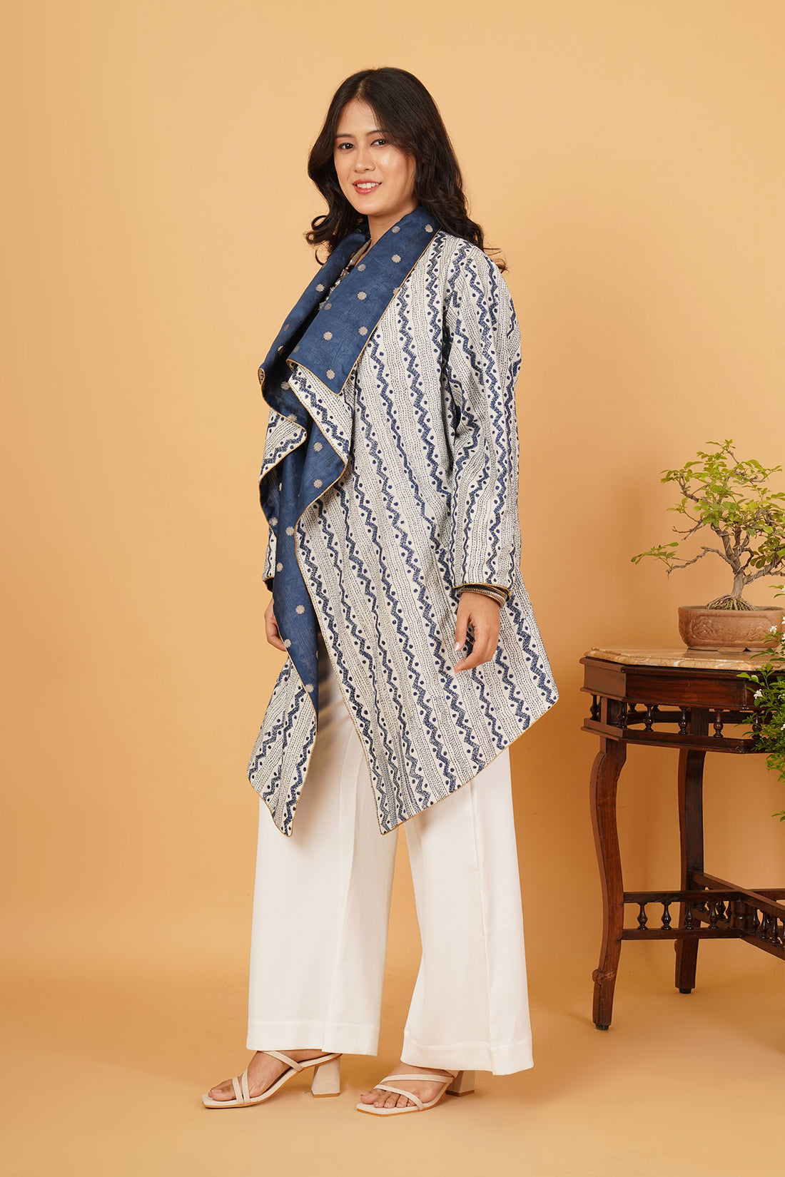 Kantha & Chanderi Reversible Overlay