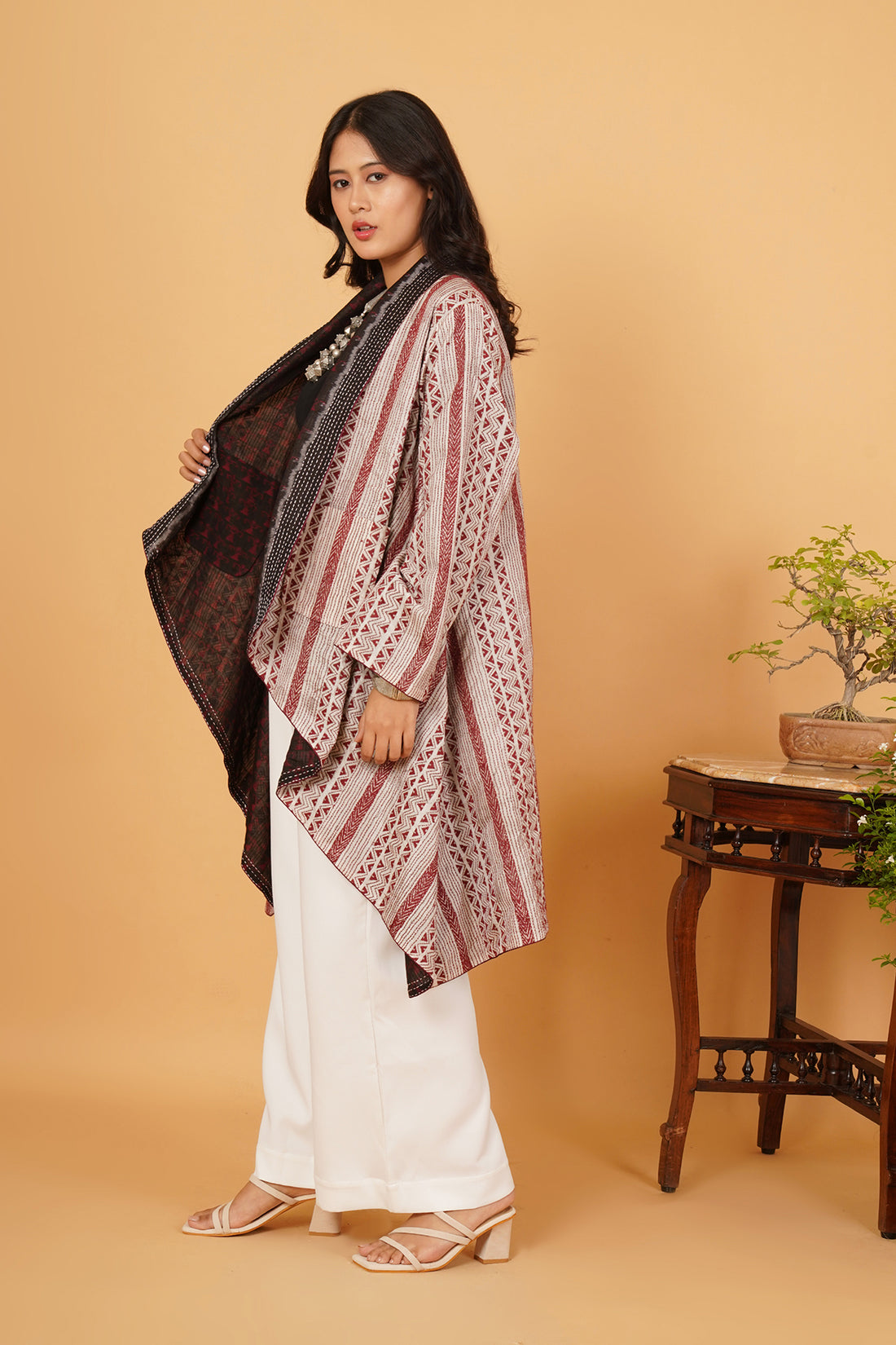Kantha & Ikat Reversible Overlay