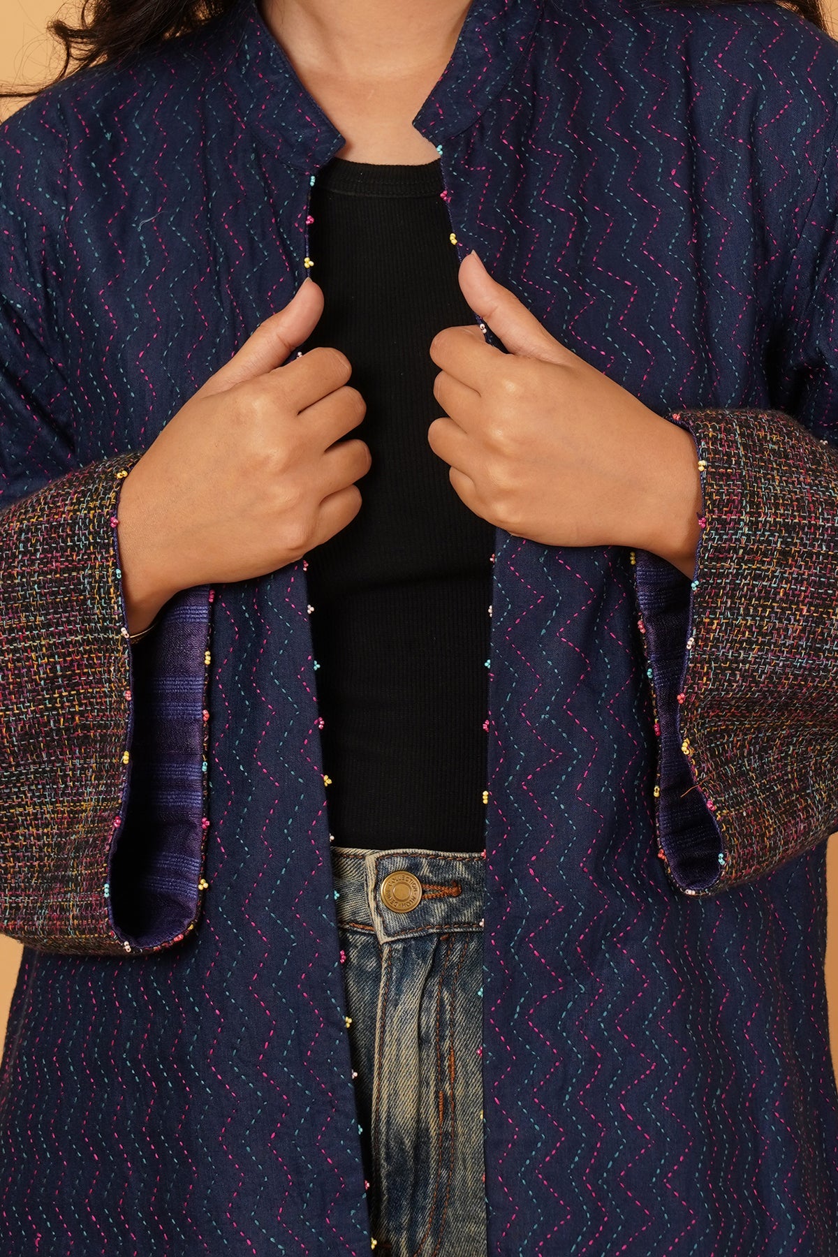 Kantha & Ikat Reversible Jacket