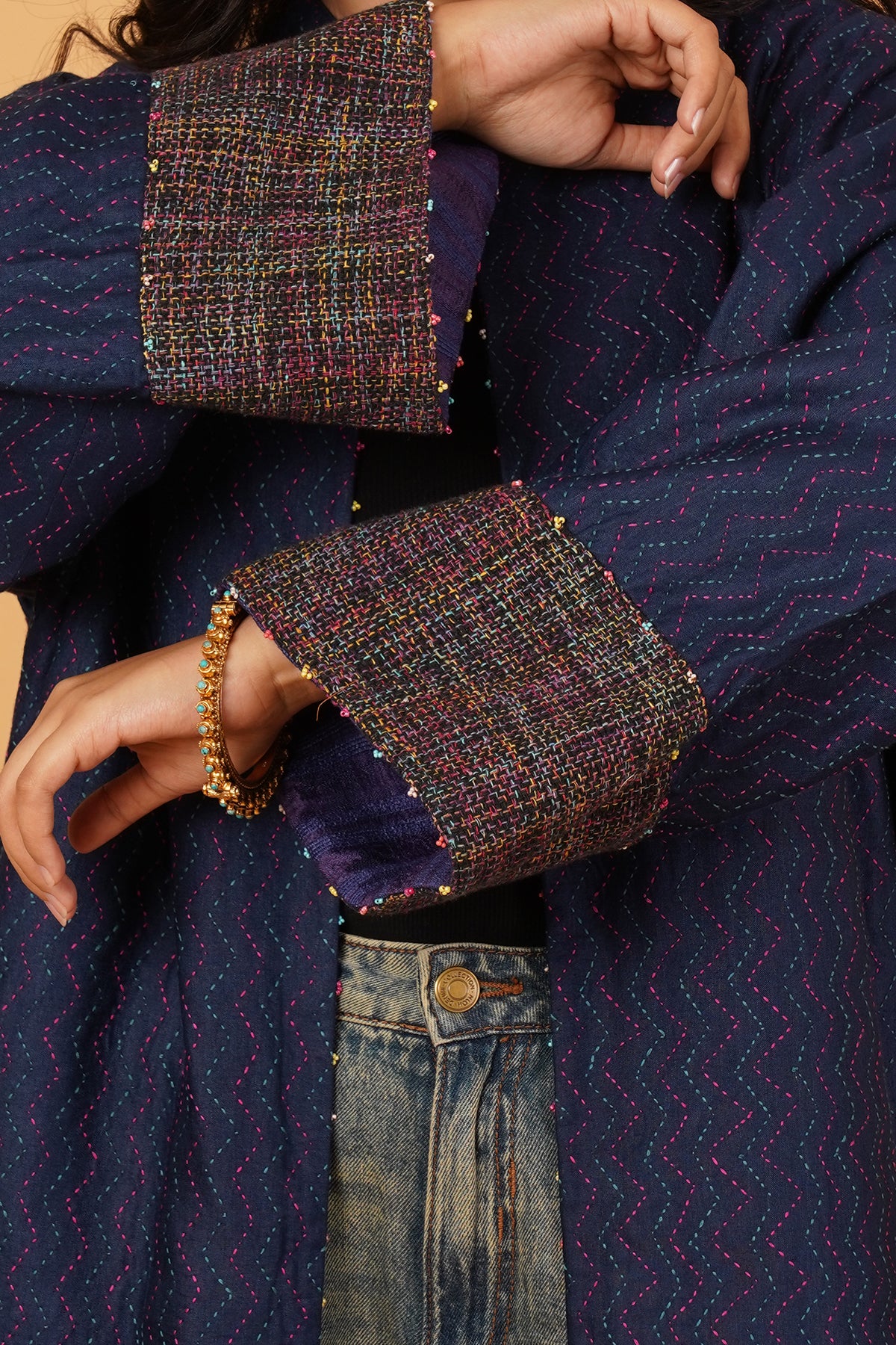 Kantha & Ikat Reversible Jacket