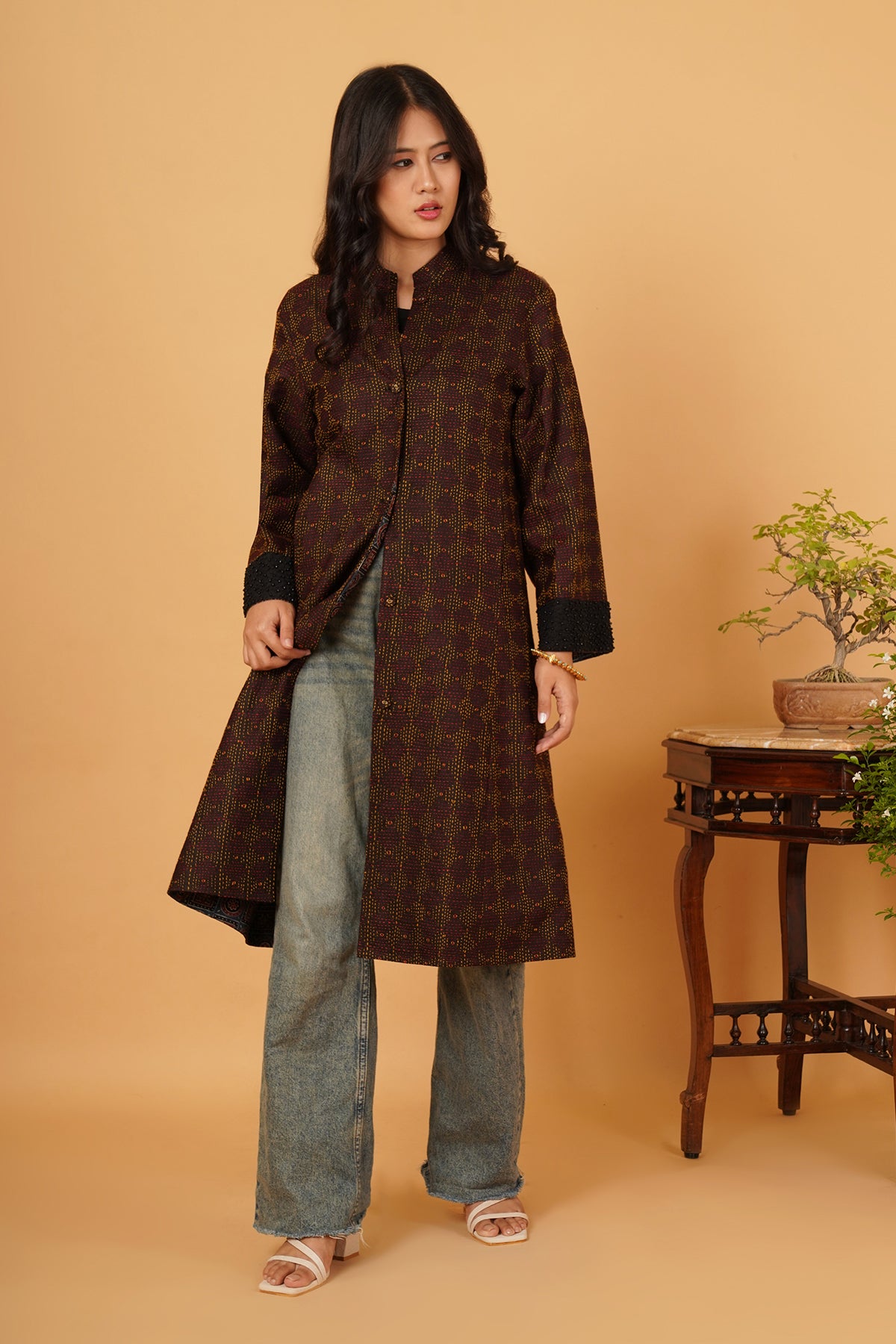 Kantha & Ajrak Reversible Jacket