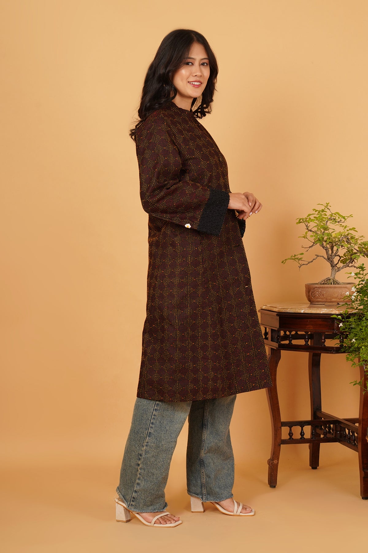 Kantha & Ajrak Reversible Jacket