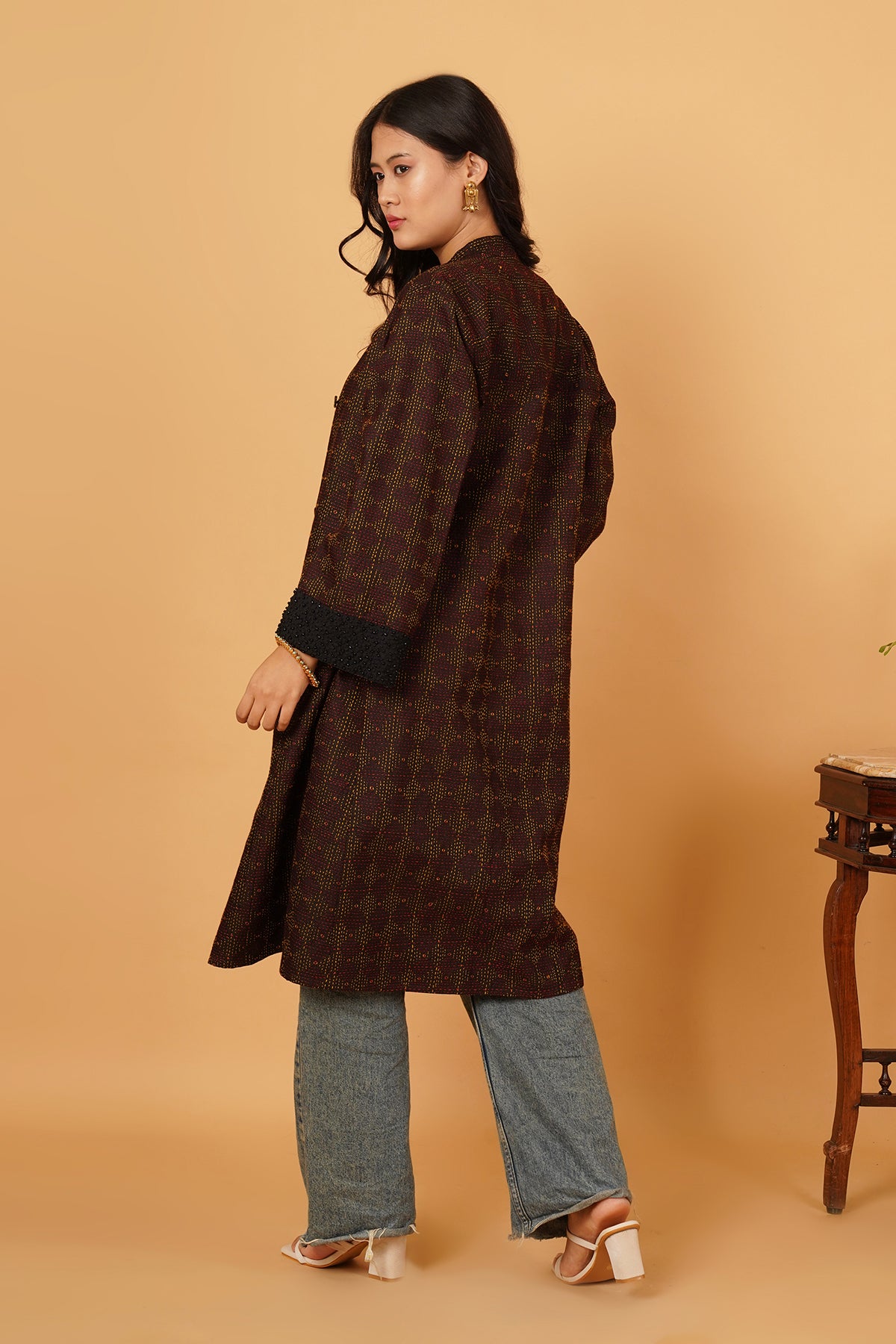 Kantha & Ajrak Reversible Jacket